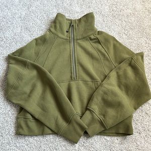 Lululemon scuba funnel neck green